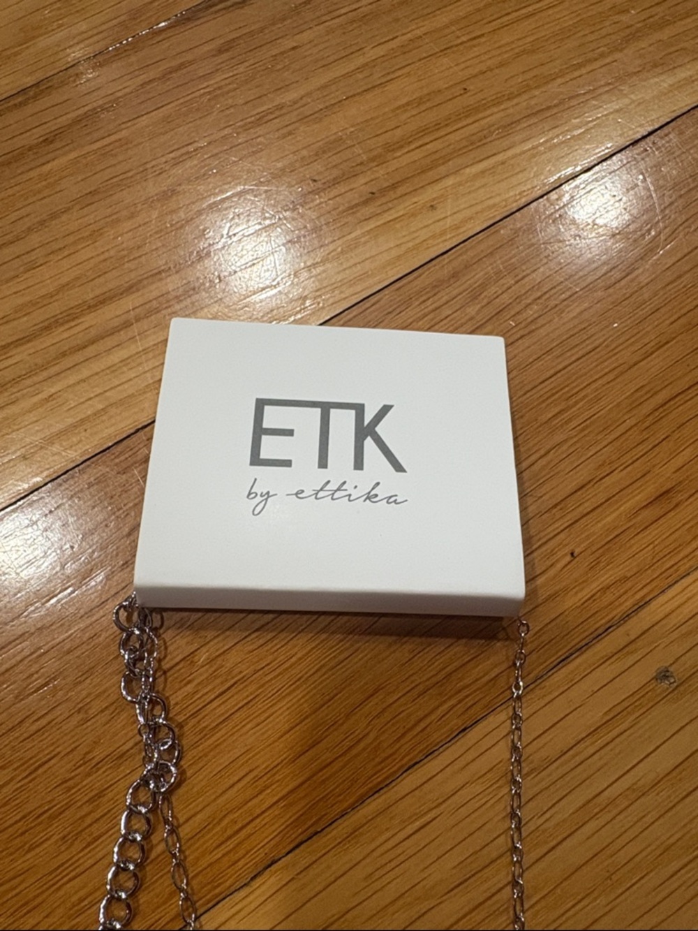 Silver Y-Drop Station Necklace - Picture 3 of 3